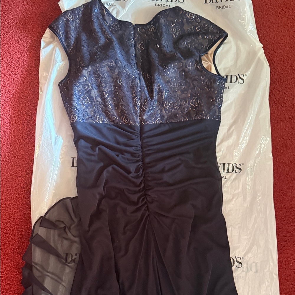 Betsy & Adam Navy Sequin Maxi Dress - Picture 9 of 11